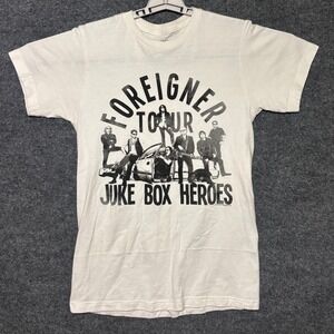 American Classics Foreigner Juke Box Heroes Tour T Shirt Mens Small White